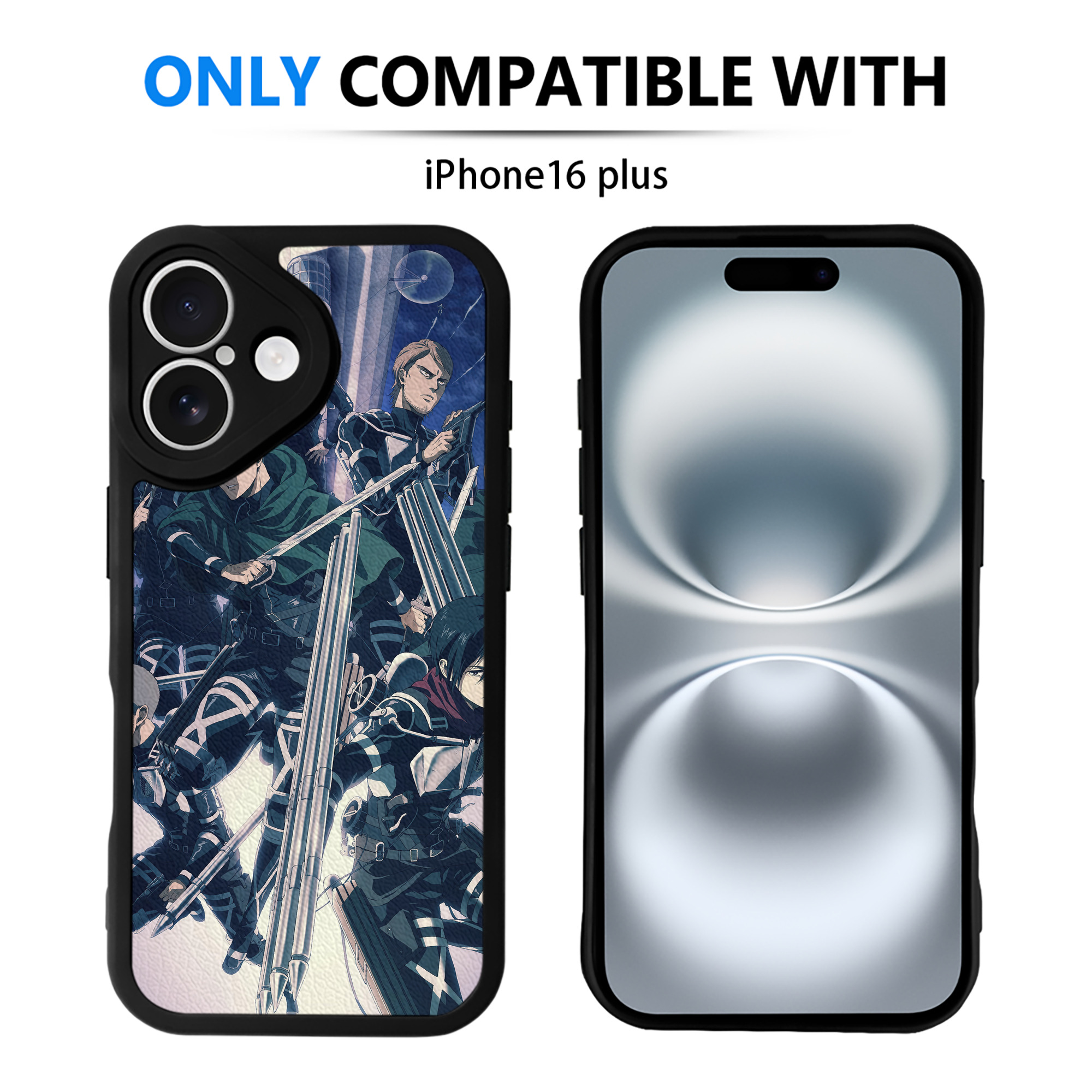 （画像用） 進撃の巨人 Attack on Titan 【iPhone 16シリーズ対応】シリコンスマホケース（レザー調） 材質：シリコン